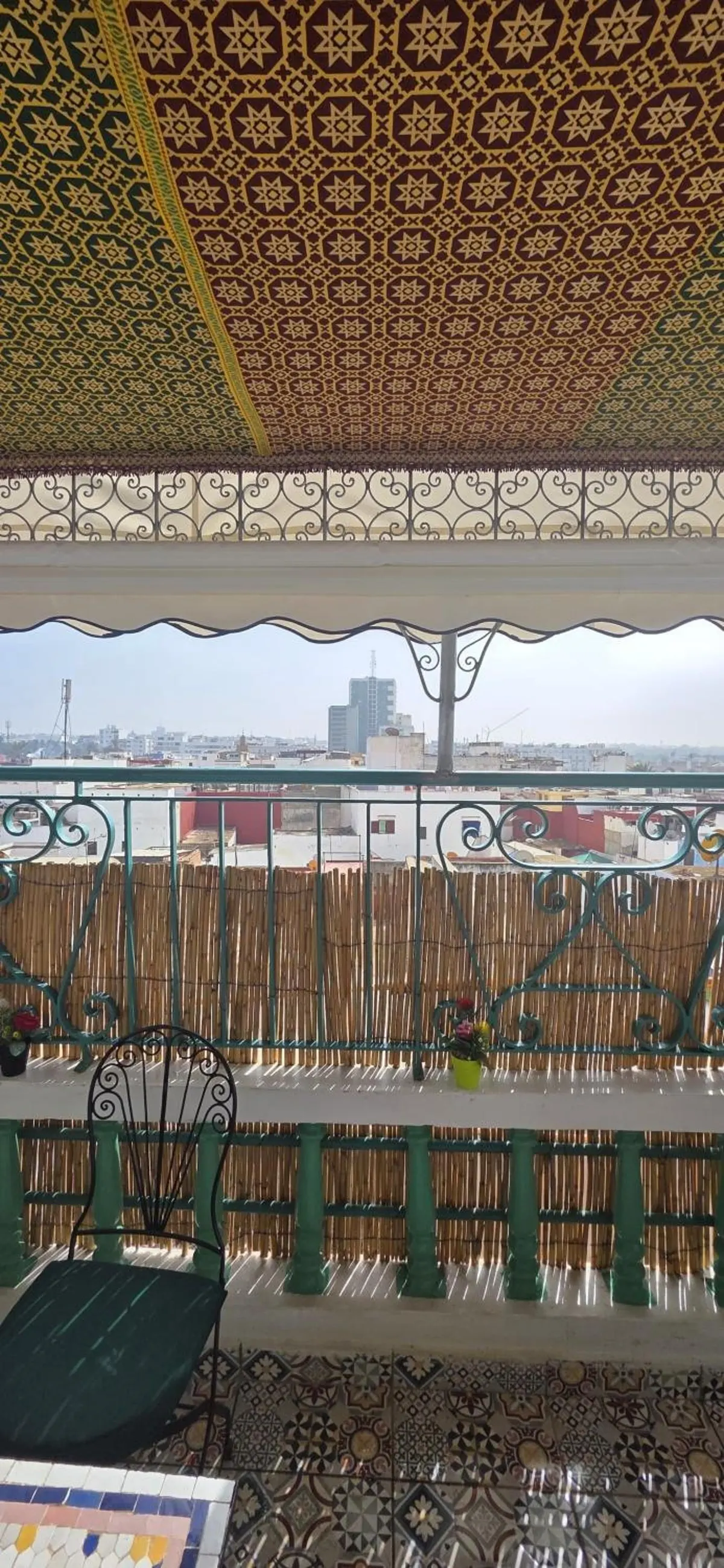 The painted ceiling, the ironwork, the view.