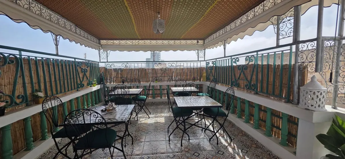 The roof terrace