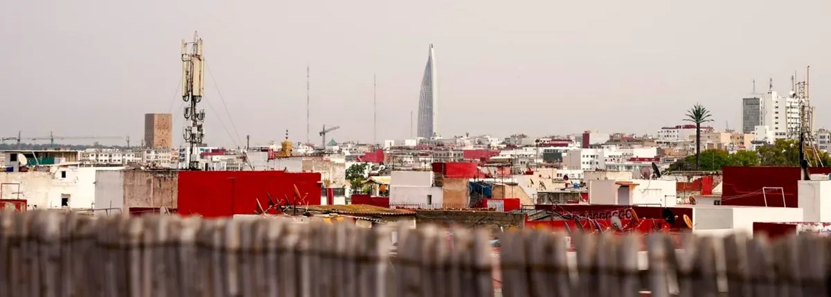 Hassan Tower and the Mohammed VI Tower from the roof